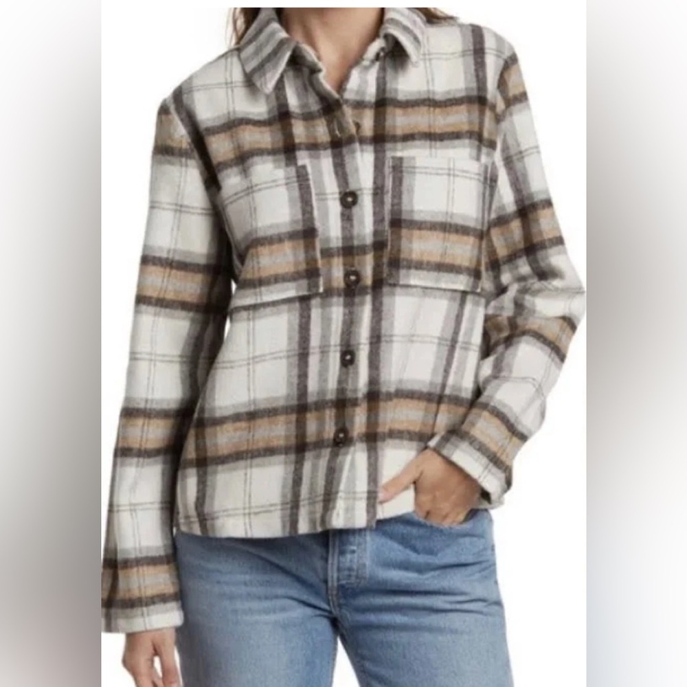 Melloday Plaid Button-Up Shirt size Med